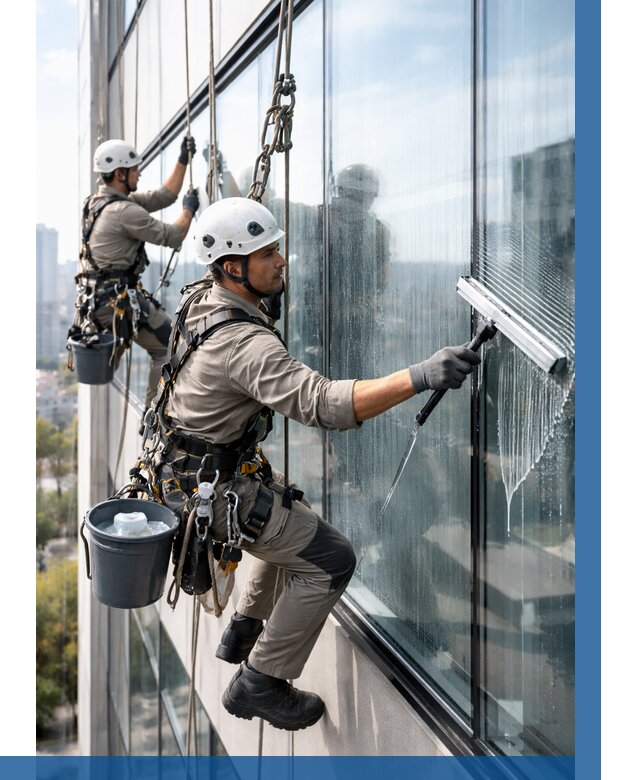 Мойка окон альпинистами в Волхове от 4711 р. | ВЫСОТНИК-Влх