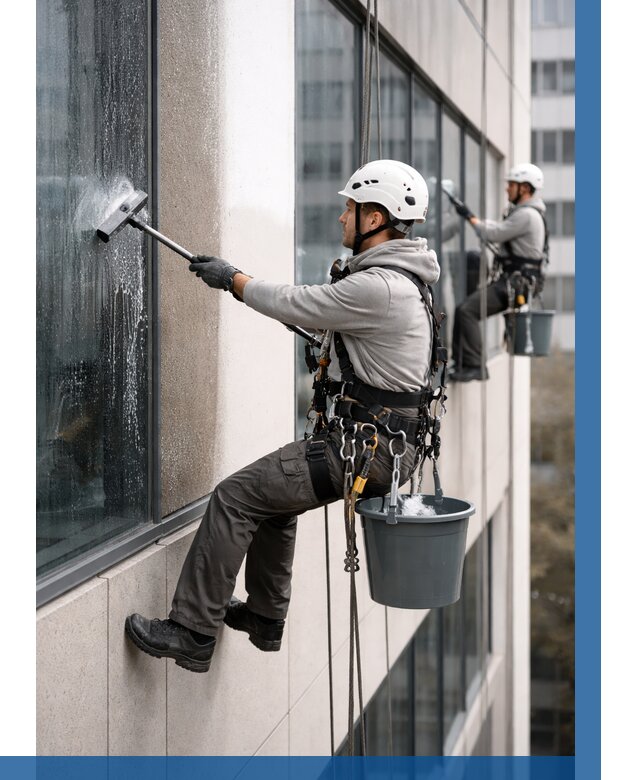 Мойка фасадов зданий в Волхове под ключ от 366 р. | ВЫСОТНИК-Влх