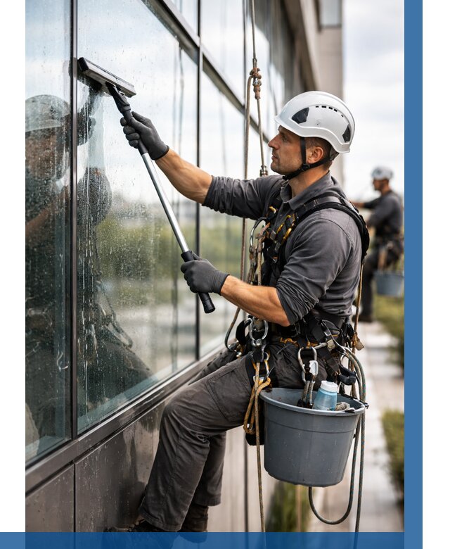 Мойка стеклянных фасадов в Волхове от 209 р. | ВЫСОТНИК-Влх