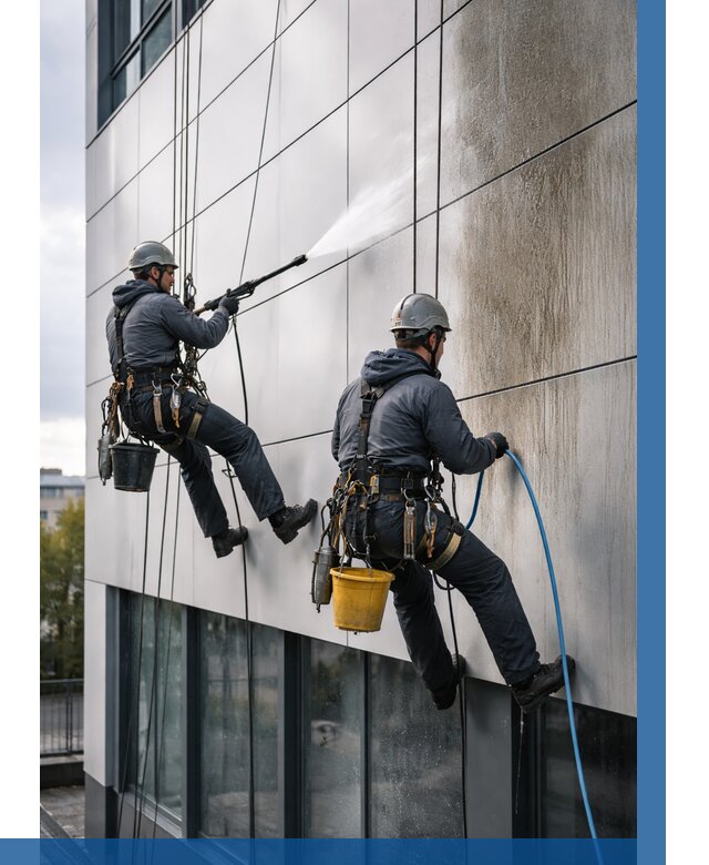 Мойка фасада из композита в Волхове по цене от 314 р. | ВЫСОТНИК-Влх