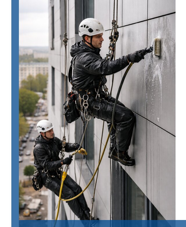 Профессиональная мойка фасада из композита в Волхове