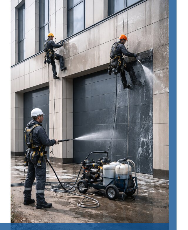 Послестроительная мойка фасада в Волхове от 314 р. | ВЫСОТНИК-Влх