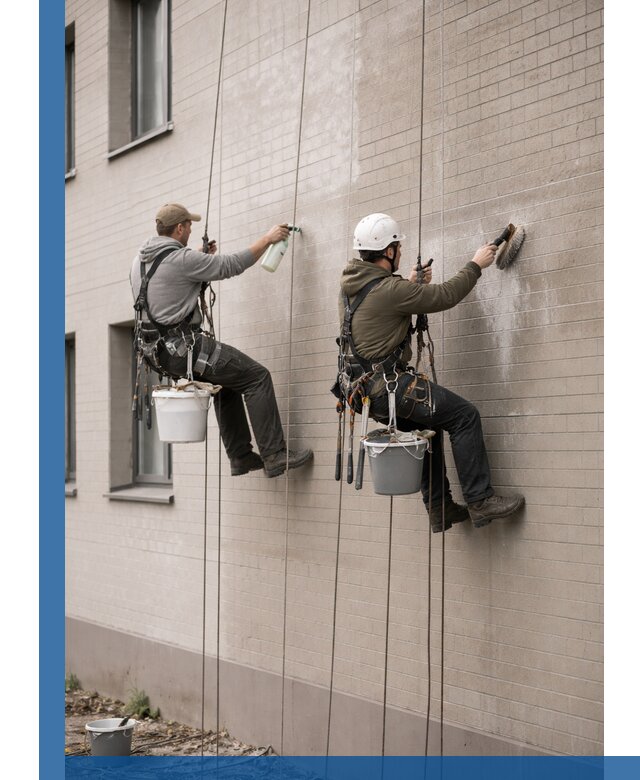 Удаление высолов с фасада зданий в Волхове без повреждений и следов