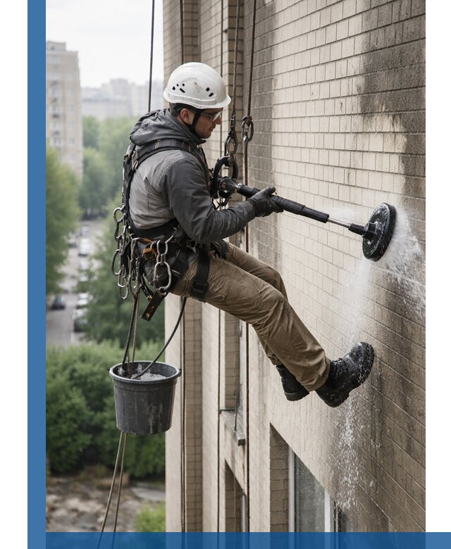 Очистка фасада от копоти в Волхове профессионально и безопасно