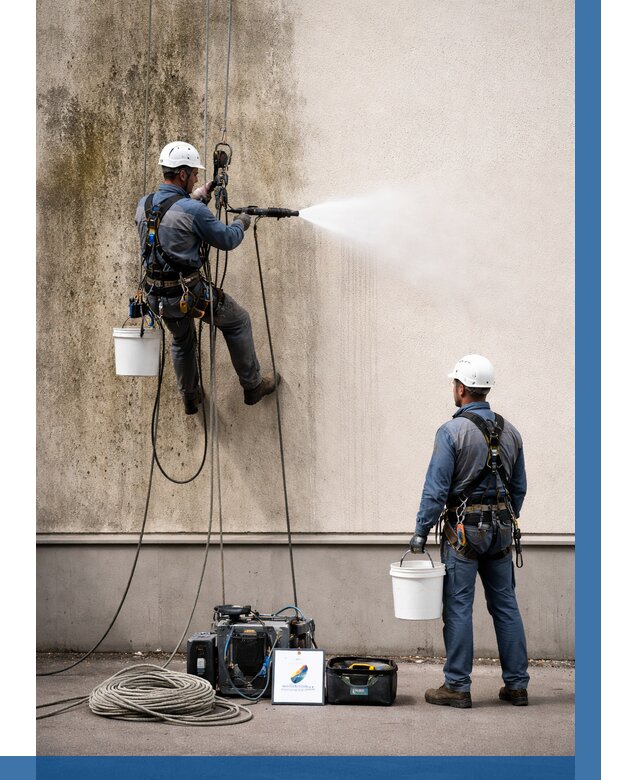 Очистка фасада от плесени в Волхове от 314 р. | ВЫСОТНИК-Влх