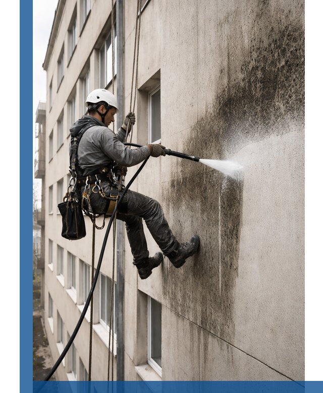 Профессиональная очистка фасадов от плесени в Волхове