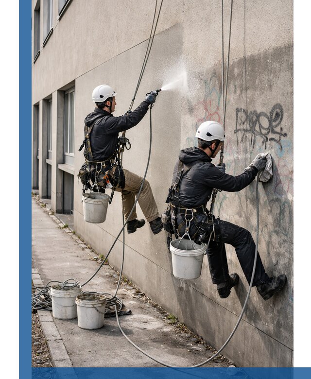 Антиграффити покрытие фасада с защитой от надписей в Волхове