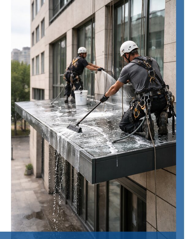 Мойка козырьков и навесов в Волхове от 3664 р. | ВЫСОТНИК-Влх