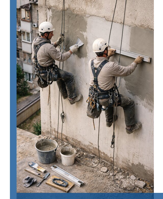 Комплексный ремонт штукатурного фасада с гарантией в Волхове