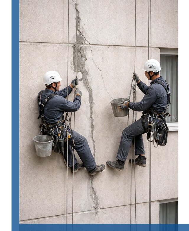 Заделка трещин на фасаде в Волхове с гарантийным ремонтом