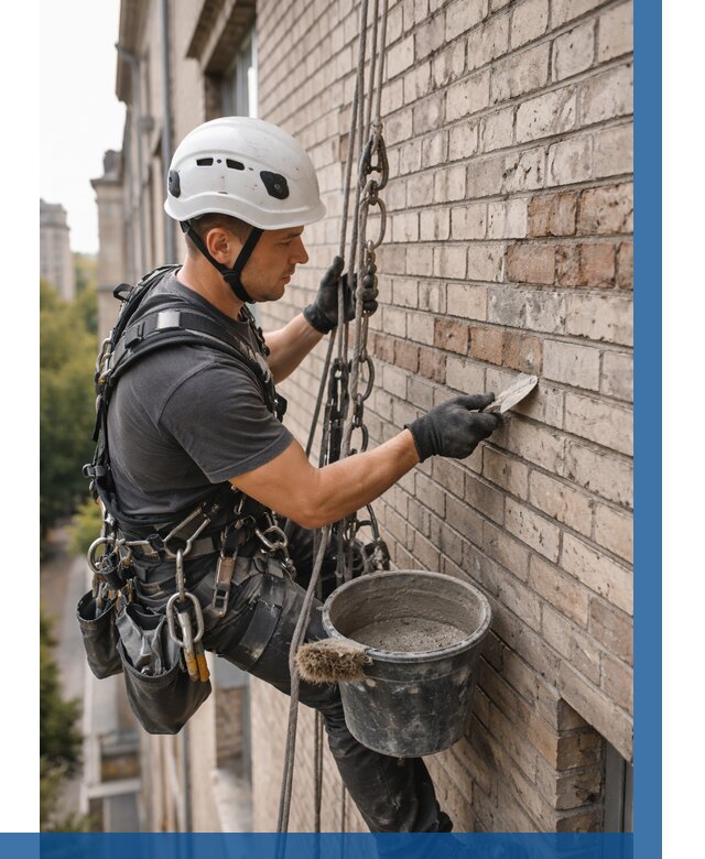 Ремонт кирпичной кладки фасада в Волхове от 1884 р. | ВЫСОТНИК-Влх