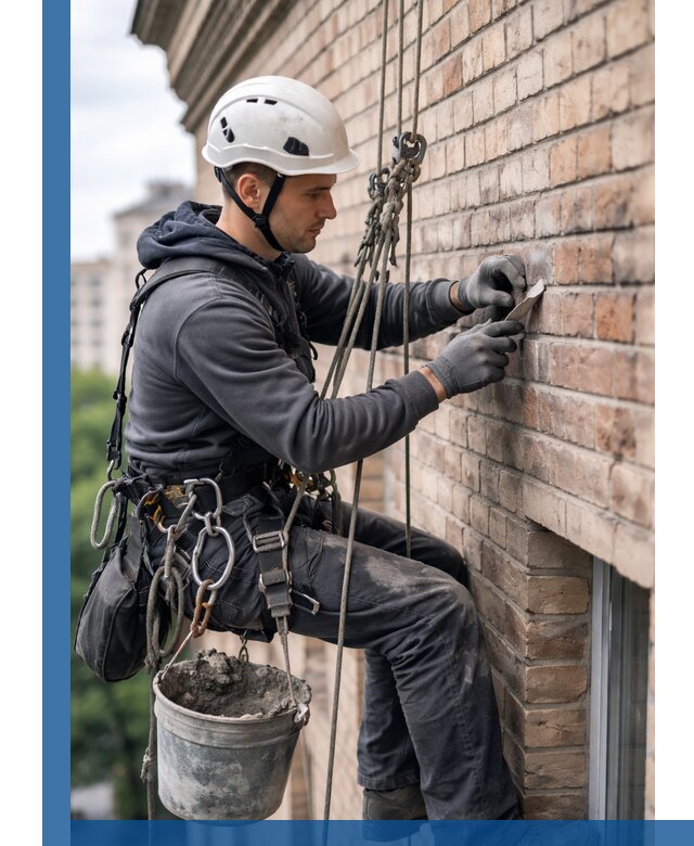 Качественный ремонт кирпичной кладки фасада в Волхове с гарантией