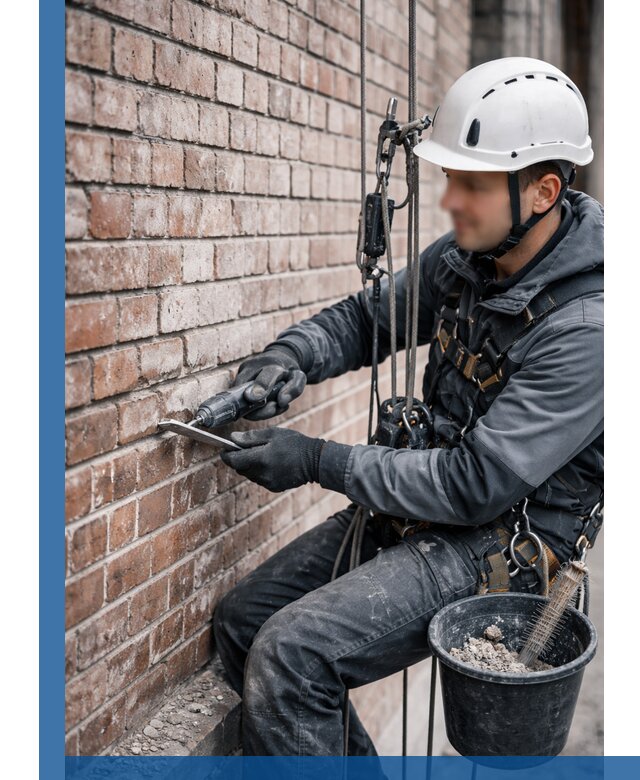 Расшивка кирпичных швов фасадов и стен, ремонт в Волхове