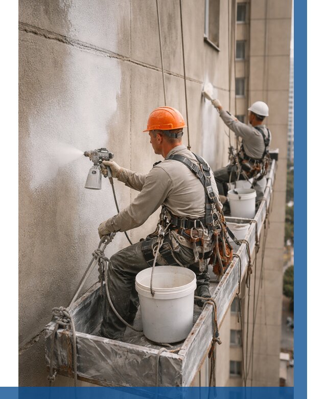 Грунтовка фасада на высоте в Волхове от 126 р. | ВЫСОТНИК-Влх