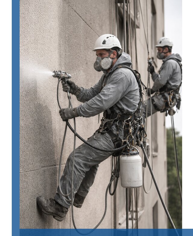 Безвоздушная покраска фасадов зданий в Волхове профессионально