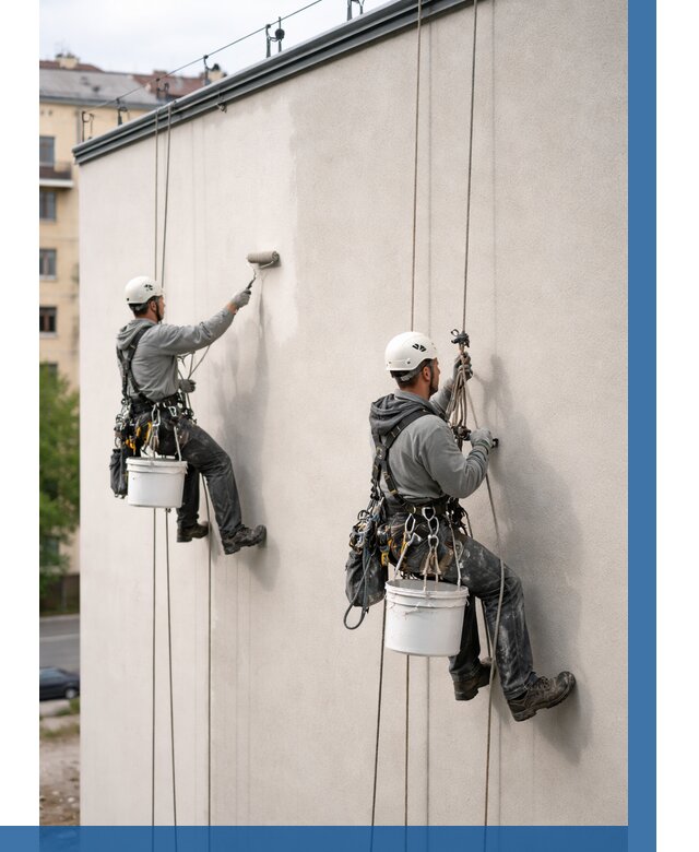 Покраска оштукатуренного фасада в Волхове от 335 р. | ВЫСОТНИК-Влх