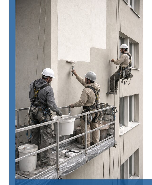 Покраска оштукатуренного фасада в Волхове под ключ с гарантией