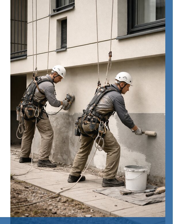 Окраска цоколя здания в Волхове от 471 р. под ключ | ВЫСОТНИК-Влх