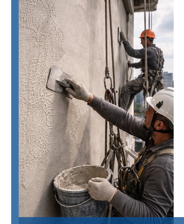 Декоративная штукатурка фасада с утеплением и защитой в Волхове