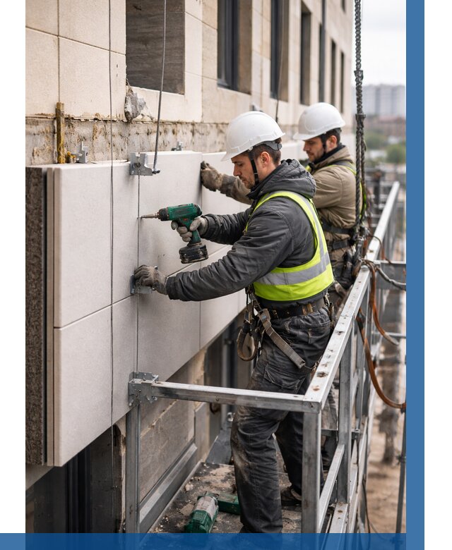 Монтаж фасадных термопанелей в Волхове от 1570 р. | ВЫСОТНИК-Влх