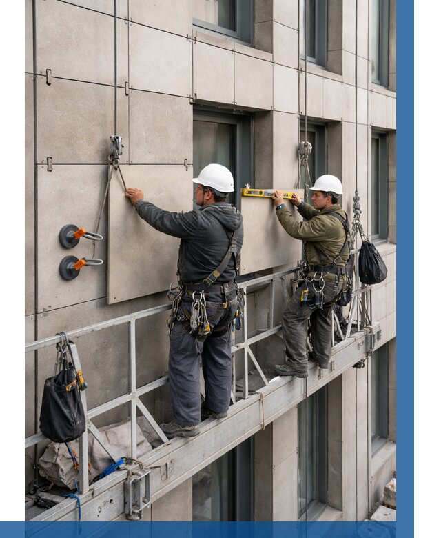 Монтаж керамогранита на фасад в Волхове от 2617 р. | ВЫСОТНИК-Влх