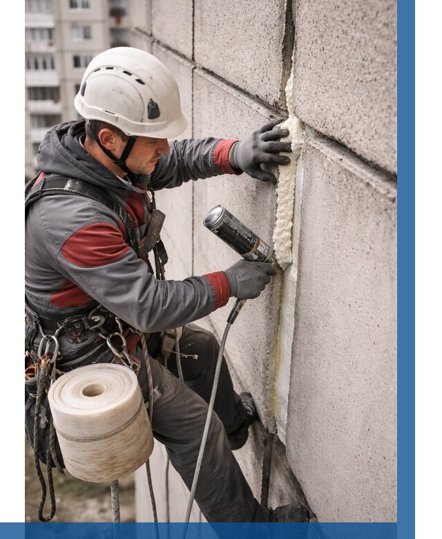 Утепление межпанельных швов в Волхове от 733 р. | ВЫСОТНИК-Влх