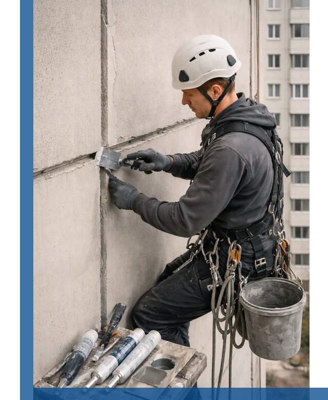 Ремонт межпанельных швов в Волхове герметизация и восстановление