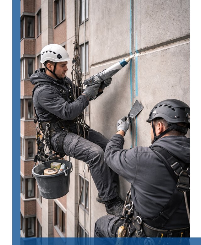 Вторичная герметизация швов фасада и кровли в Волхове