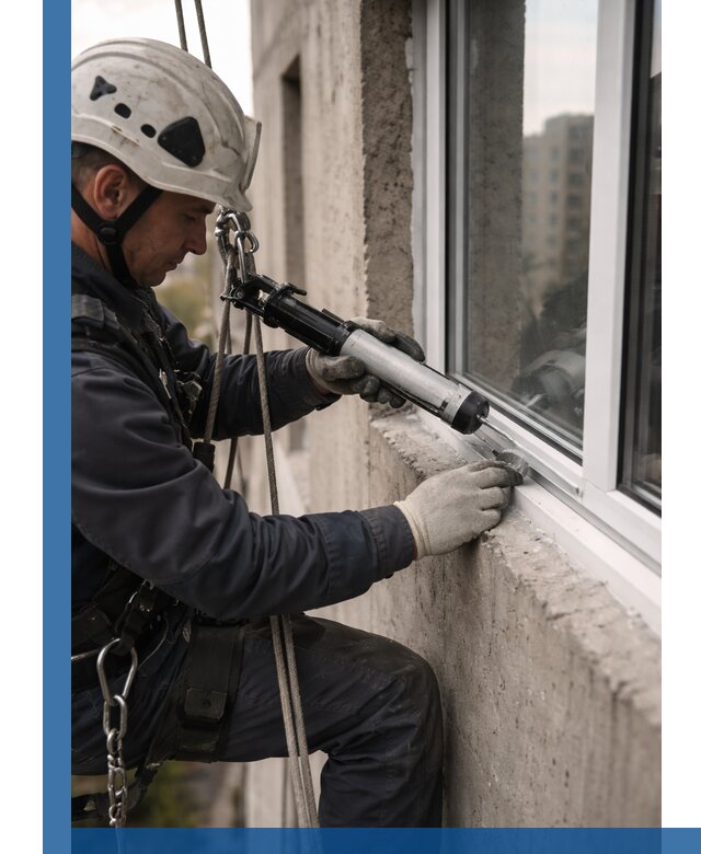 Герметизация оконных швов снаружи в Волхове профессионально