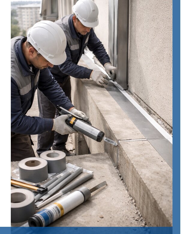 Герметизация примыкания балкона в Волхове от 4711 р. | ВЫСОТНИК-Влх