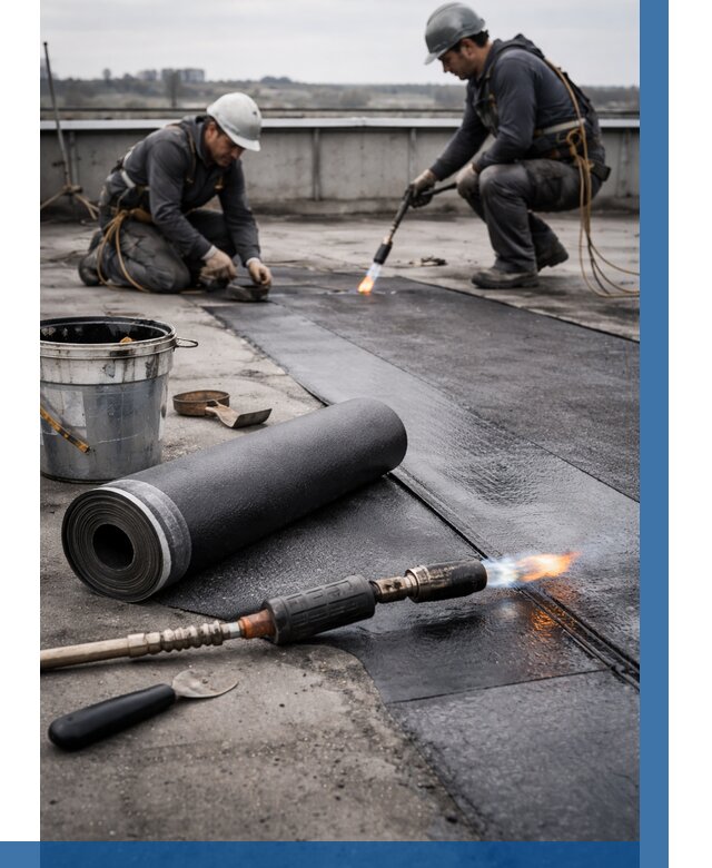 Ремонт рулонной кровли в Волхове от 680 р. | ВЫСОТНИК-Влх