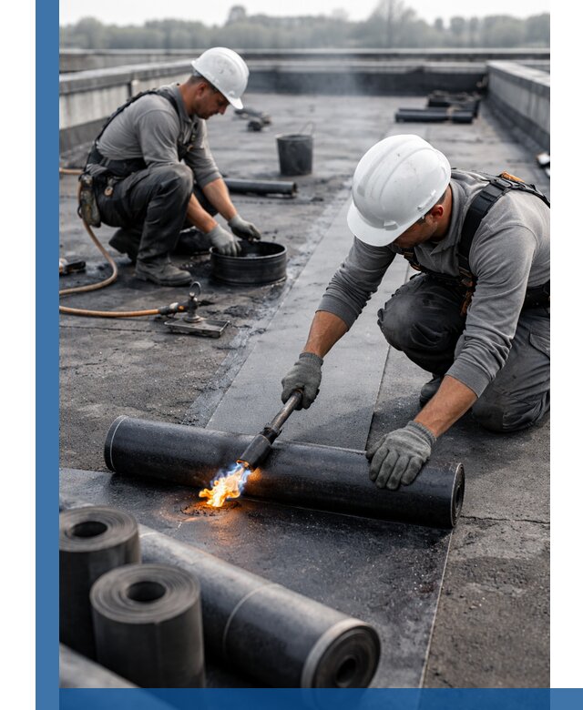 Ремонт рулонной кровли в Волхове герметизация и восстановление