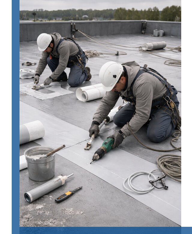 Ремонт мембранной кровли в Волхове качественно и с гарантией