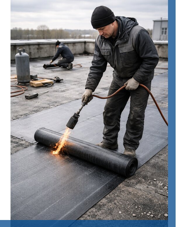 Ремонт наплавляемой кровли в Волхове от 733 р. | ВЫСОТНИК-Влх