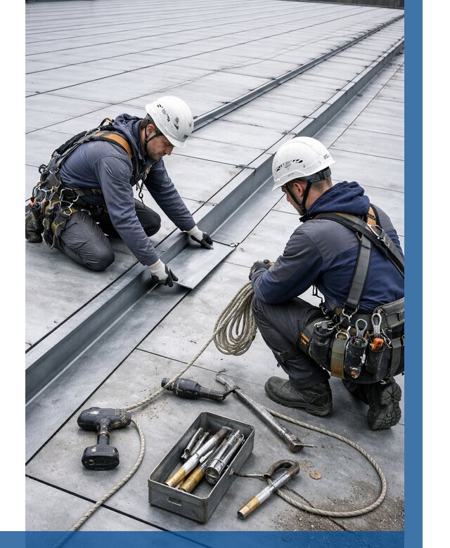 Ремонт фальцевой кровли в Волхове от 733 р. | ВЫСОТНИК-Влх