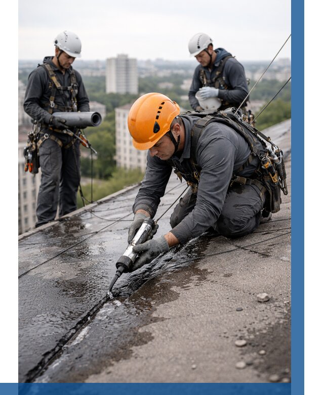 Устранение протечек кровли в Волхове от 12562 р. | ВЫСОТНИК-Влх