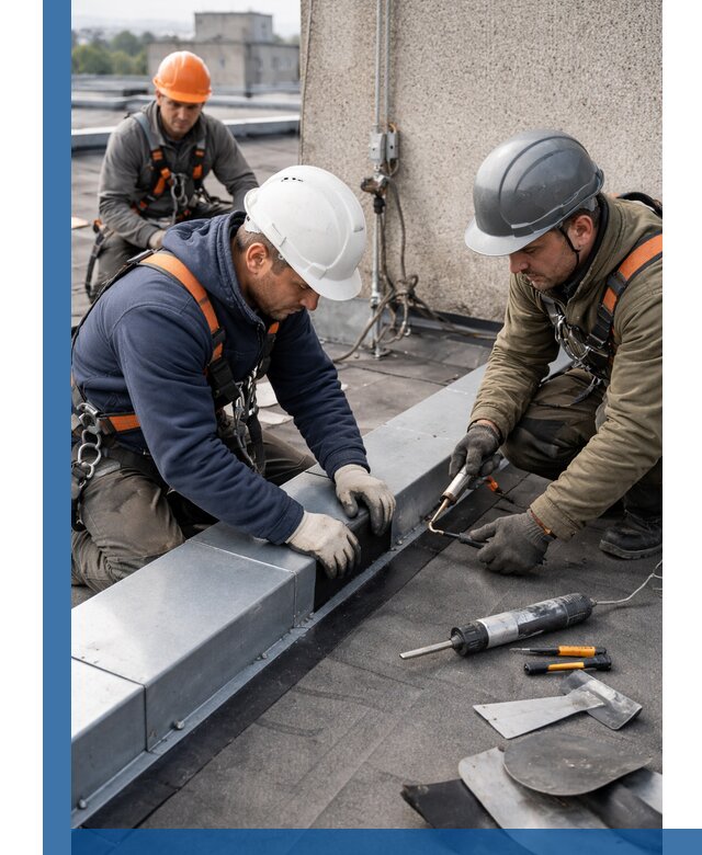 Ремонт кровельных примыканий в Волхове профессионально