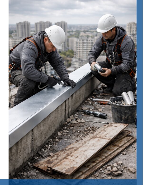 Замена парапетных крышек под ключ в Волхове от 1256 р. | ВЫСОТНИК-Влх