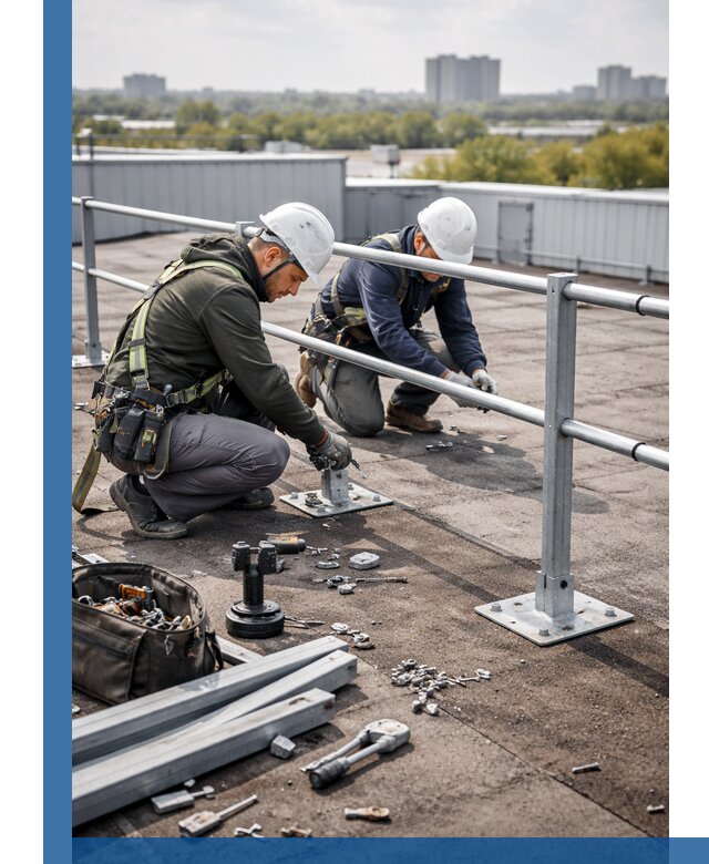 Монтаж кровельного ограждения в Волхове под ключ с гарантией