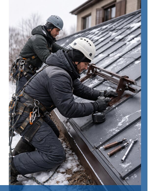 Монтаж снегозадержателей в Волхове от 471 р. | ВЫСОТНИК-Влх