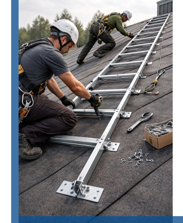 Профессиональный монтаж кровельной лестницы в Волхове под ключ