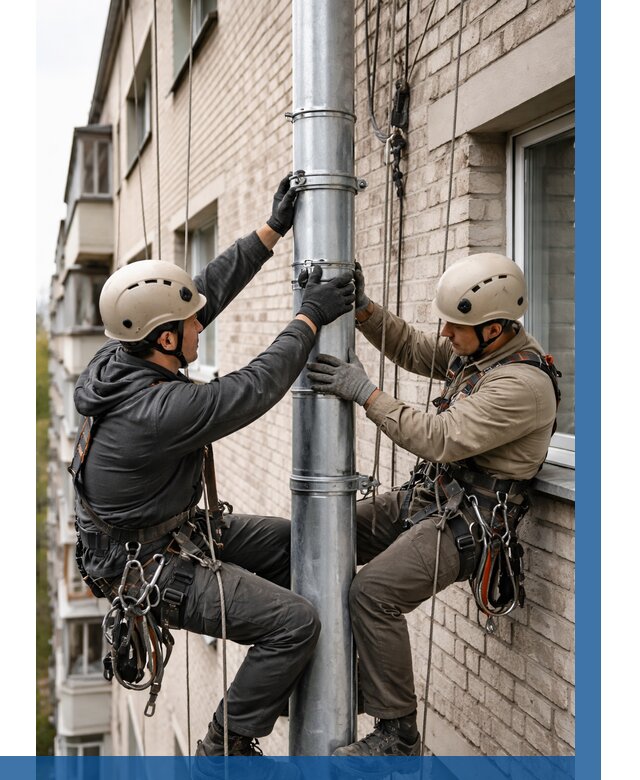 Замена водосточных труб в Волхове от 6804 р. | ВЫСОТНИК-Влх