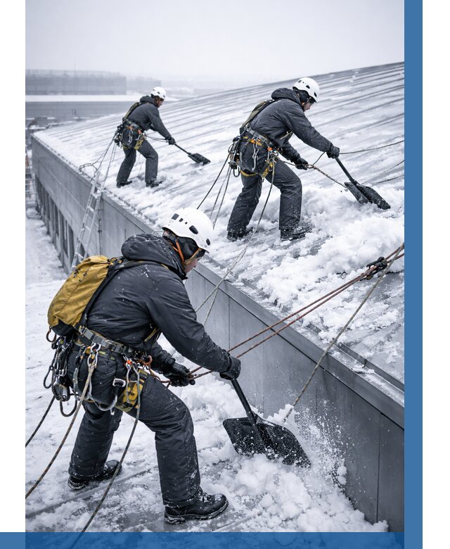 Очистка навесов от снега в Волхове от 4711 р. | ВЫСОТНИК-Влх