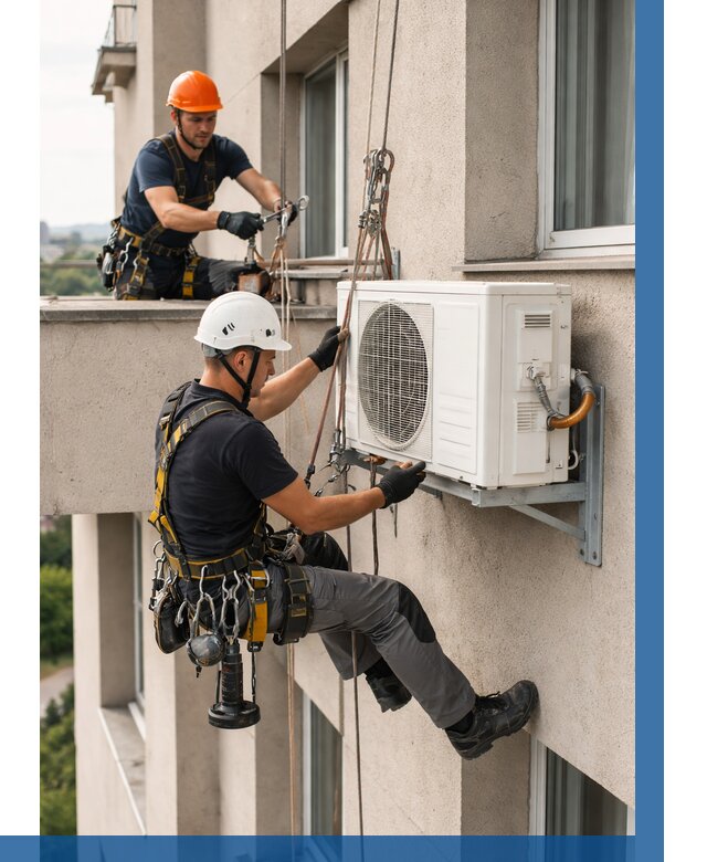 Монтаж внешнего блока кондиционера в Волхове от 6804 р. | ВЫСОТНИК-Влх