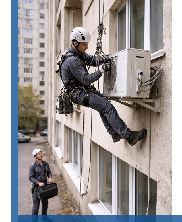 Демонтаж внешнего блока кондиционера в Волхове профессионально