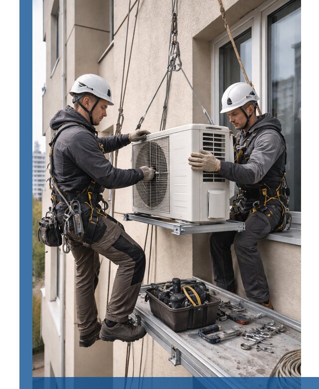 Перенос внешнего блока кондиционера в Волхове с монтажом и крепежом