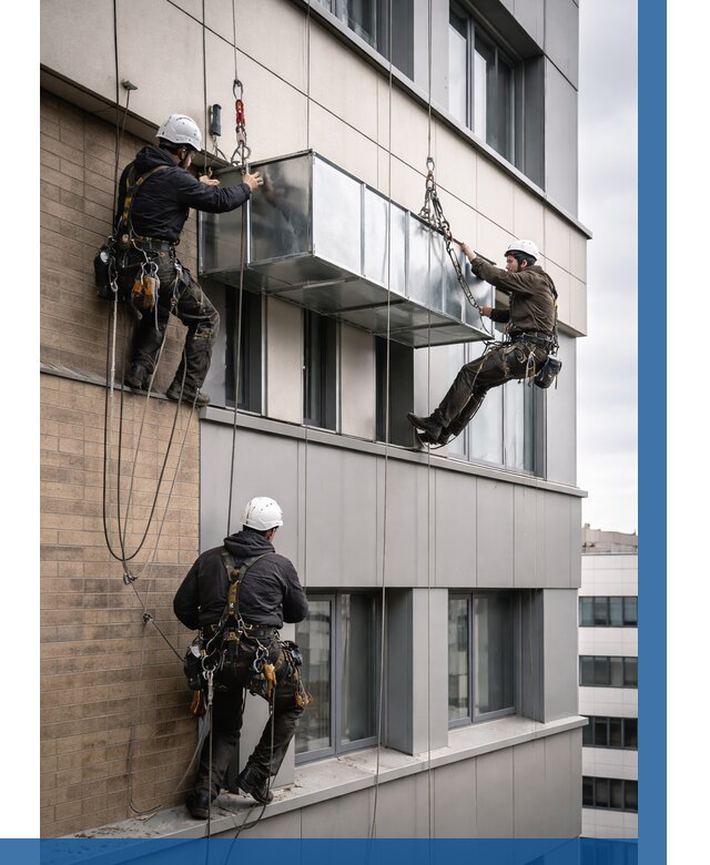 Монтаж воздуховодов на фасаде в Волхове от 1570 р. | ВЫСОТНИК-Влх