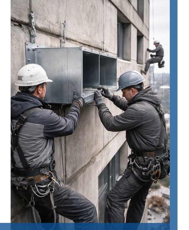 Монтаж вентиляционных коробов в Волхове от 3140 р. | ВЫСОТНИК-Влх