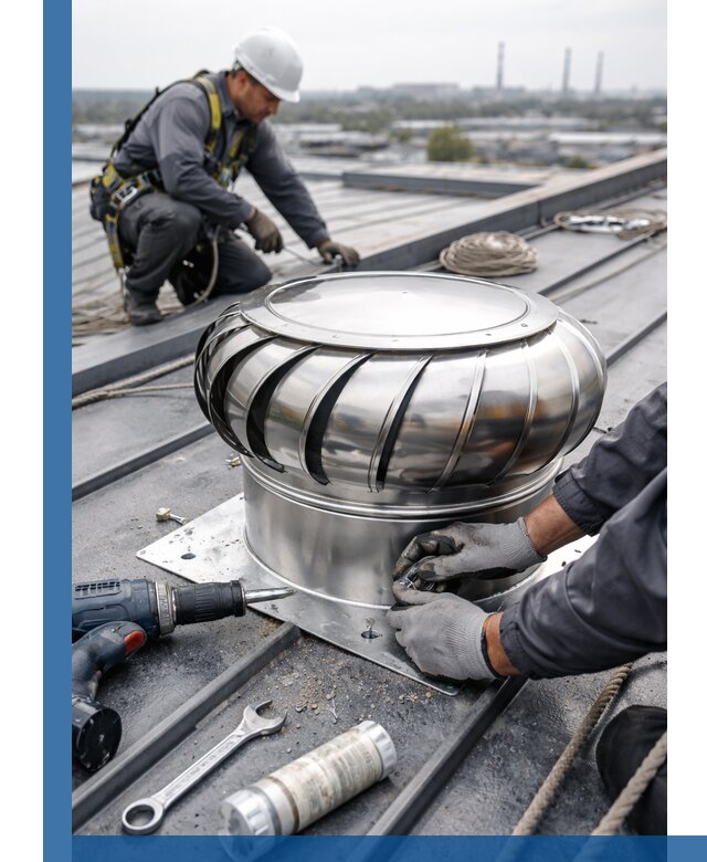 Установка дефлекторов на кровле в Волхове профессионально