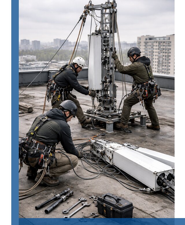 Демонтаж антенн на крыше зданий в Волхове с гарантией